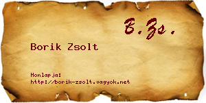 Borik Zsolt névjegykártya